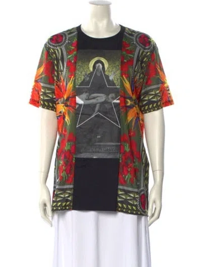 Pre-owned Givenchy Graphic Print Crew Neck T-shirt In Multi