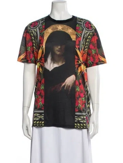 Pre-owned Givenchy Graphic Print Crew Neck T-shirt In Multicolor