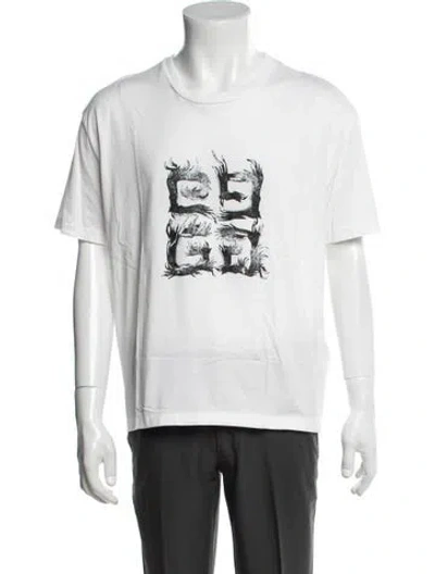 Pre-owned Givenchy Graphic Print Crew Neck T-shirt In Neutral