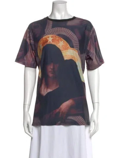 Pre-owned Givenchy Graphic Print Crew Neck T-shirt In Neutrals