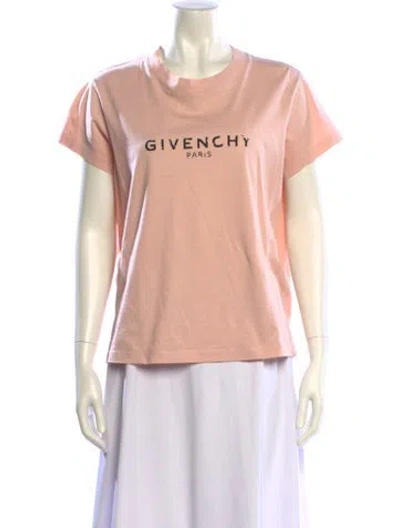 Pre-owned Givenchy Graphic Print Crew Neck T-shirt In Pink