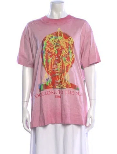 Pre-owned Givenchy Graphic Print Crew Neck T-shirt In Pink