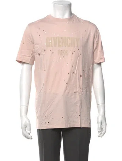 Pre-owned Givenchy Graphic Print Crew Neck T-shirt In Pink