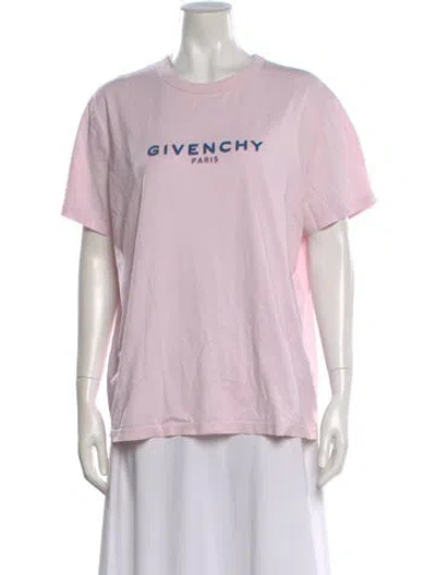 Pre-owned Givenchy Graphic Print Crew Neck T-shirt In Pink