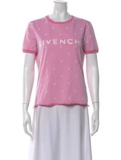 Pre-owned Givenchy Graphic Print Crew Neck T-shirt In Pink