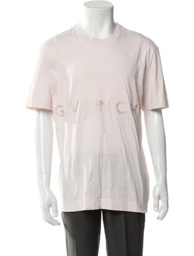 Pre-owned Givenchy Graphic Print Crew Neck T-shirt In Pink