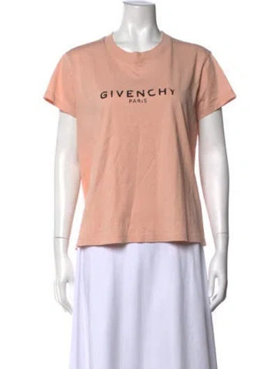 Pre-owned Givenchy Graphic Print Crew Neck T-shirt In Pink