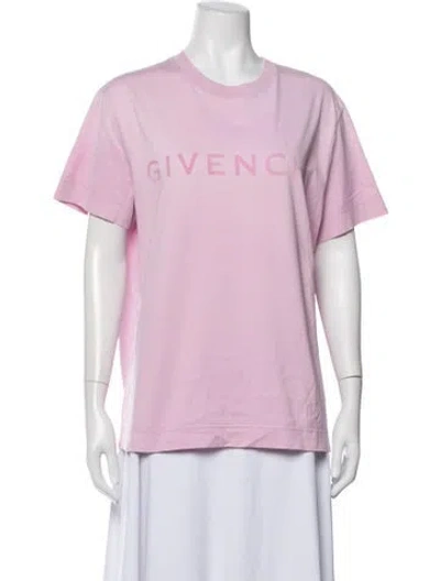 Pre-owned Givenchy Graphic Print Crew Neck T-shirt In Pink
