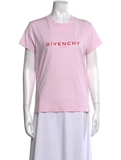 Pre-owned Givenchy Graphic Print Crew Neck T-shirt In Pink