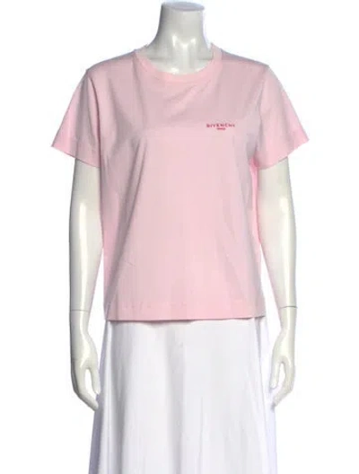 Pre-owned Givenchy Graphic Print Crew Neck T-shirt In Pink