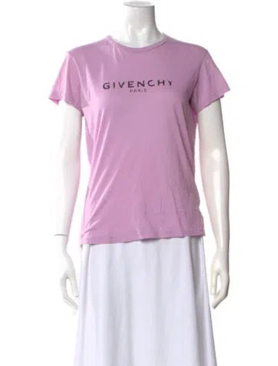 Pre-owned Givenchy Graphic Print Crew Neck T-shirt In Purple