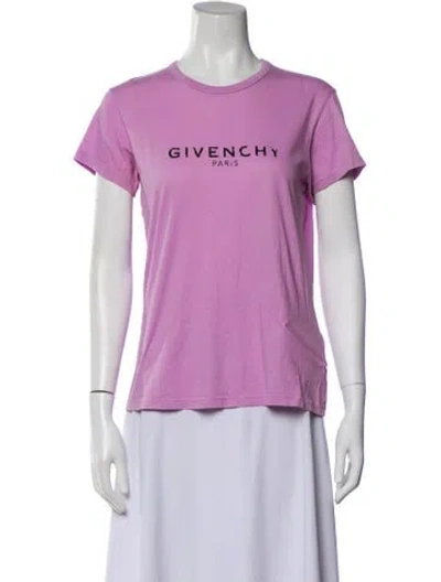 Pre-owned Givenchy Graphic Print Crew Neck T-shirt In Purple