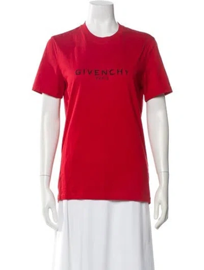 Pre-owned Givenchy Graphic Print Crew Neck T-shirt In Red