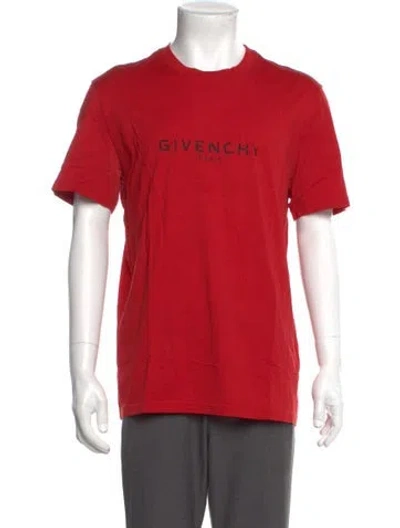 Pre-owned Givenchy Graphic Print Crew Neck T-shirt In Red