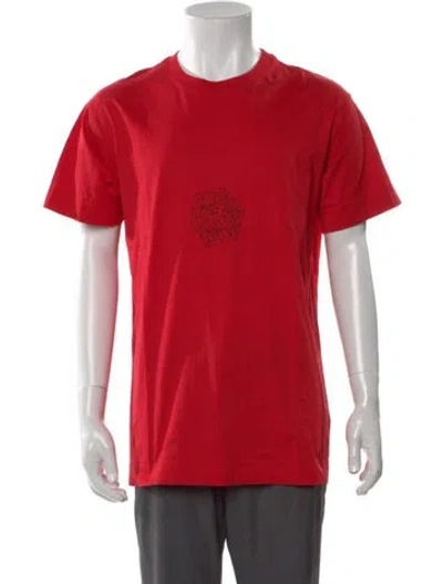 Pre-owned Givenchy Graphic Print Crew Neck T-shirt In Red