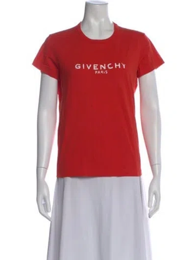 Pre-owned Givenchy Graphic Print Crew Neck T-shirt In Red