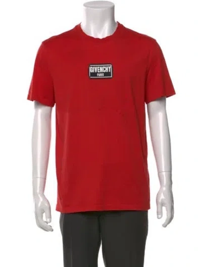 Pre-owned Givenchy Graphic Print Crew Neck T-shirt In Red
