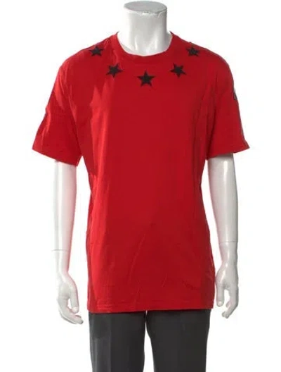 Pre-owned Givenchy Graphic Print Crew Neck T-shirt In Red