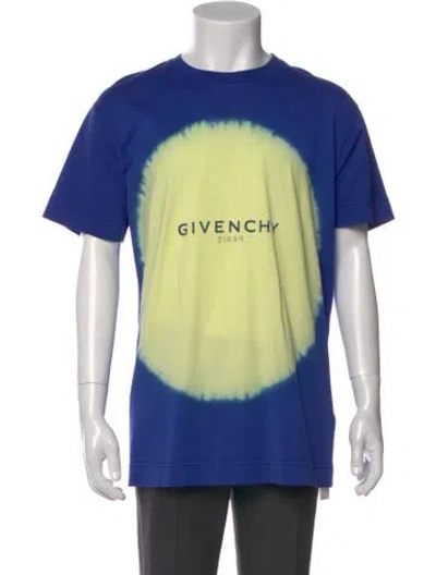 Pre-owned Givenchy Graphic Print Crew Neck T-shirt W/ Tags In Blue