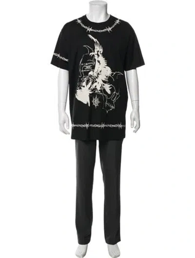 Pre-owned Givenchy Graphic Print Crew Neck T-shirt W/ Tags In Blue