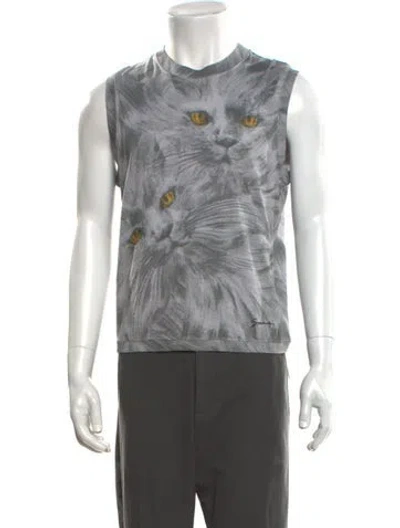 Pre-owned Givenchy Graphic Print Crew Neck T-shirt W/ Tags In Grey