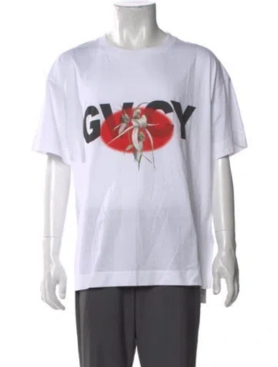 Pre-owned Givenchy Graphic Print Crew Neck T-shirt W/ Tags In White
