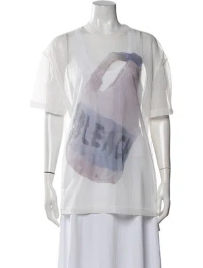 Pre-owned Givenchy Graphic Print Crew Neck T-shirt W/ Tags In White