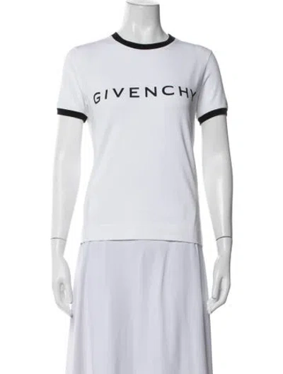 Pre-owned Givenchy Graphic Print Crew Neck T-shirt W/ Tags In White