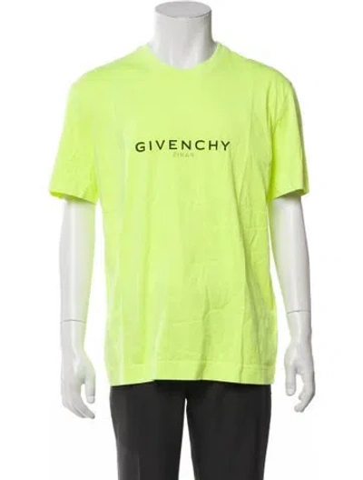 Pre-owned Givenchy Graphic Print Crew Neck T-shirt W/ Tags In Yellow
