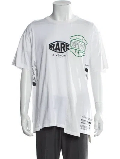 Pre-owned Givenchy Graphic Print Crew Neck T-shirt In White
