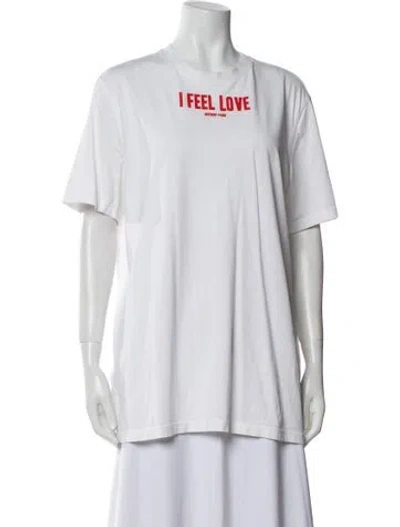 Pre-owned Givenchy Graphic Print Crew Neck T-shirt In White