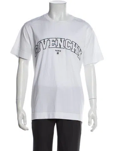 Pre-owned Givenchy Graphic Print Crew Neck T-shirt In White