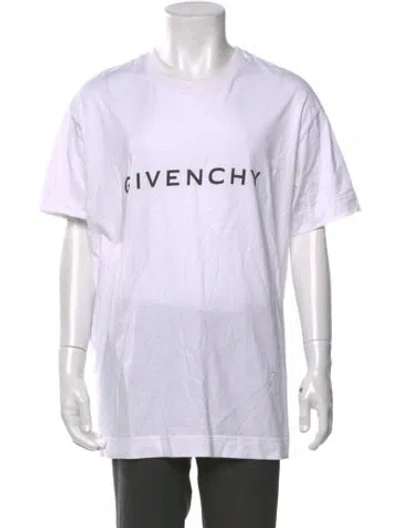 Pre-owned Givenchy Graphic Print Crew Neck T-shirt In White