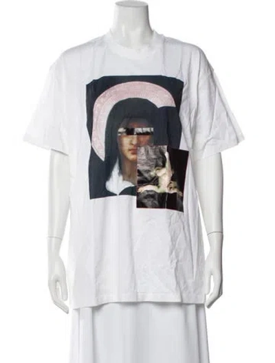 Pre-owned Givenchy Graphic Print Crew Neck T-shirt In White