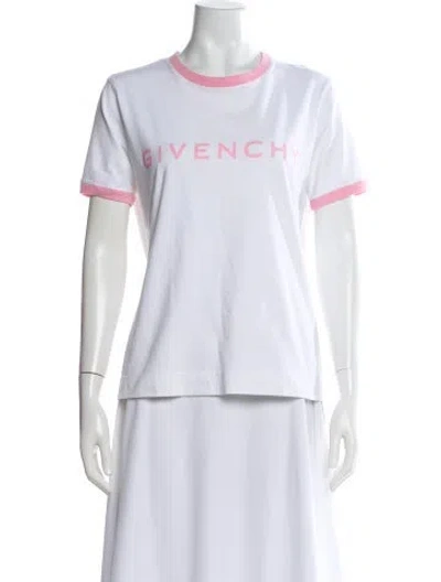 Pre-owned Givenchy Graphic Print Crew Neck T-shirt In White