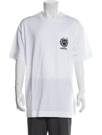 Pre-owned Givenchy Graphic Print Crew Neck T-shirt In White