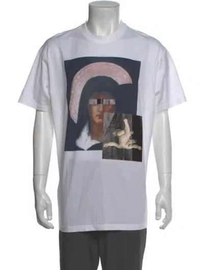Pre-owned Givenchy Graphic Print Crew Neck T-shirt In White