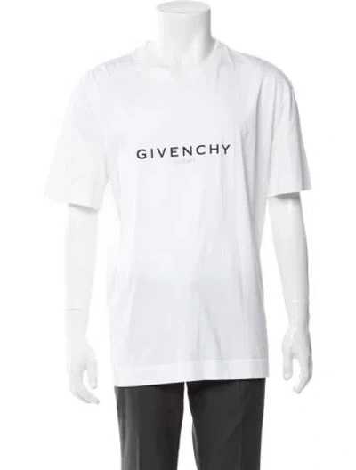 Pre-owned Givenchy Graphic Print Crew Neck T-shirt In White