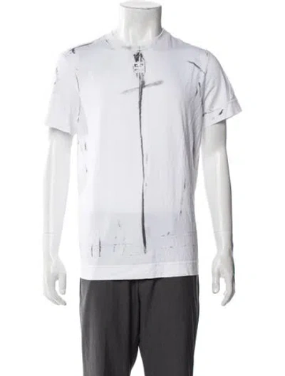 Pre-owned Givenchy Graphic Print Crew Neck T-shirt In White