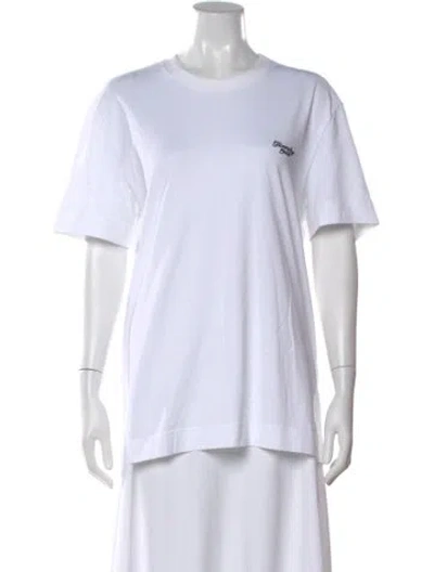 Pre-owned Givenchy Graphic Print Crew Neck T-shirt In White