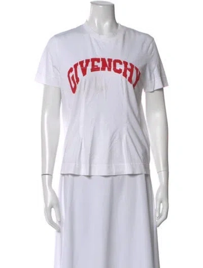 Pre-owned Givenchy Graphic Print Crew Neck T-shirt In White