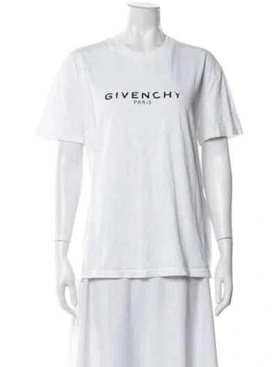 Pre-owned Givenchy Graphic Print Crew Neck T-shirt In White
