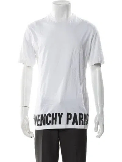 Pre-owned Givenchy Graphic Print Crew Neck T-shirt In White
