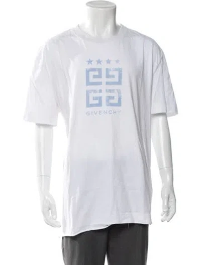 Pre-owned Givenchy Graphic Print Crew Neck T-shirt In White