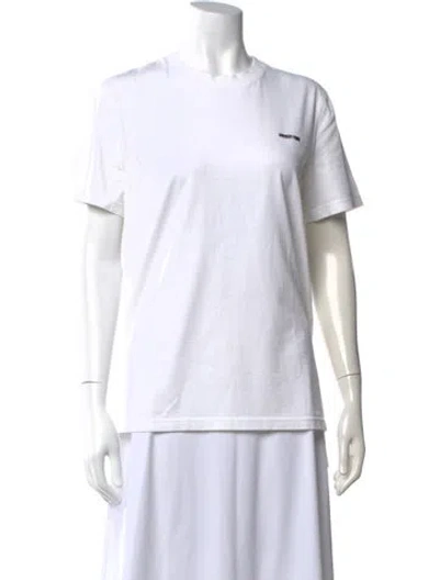 Pre-owned Givenchy Graphic Print Crew Neck T-shirt In White