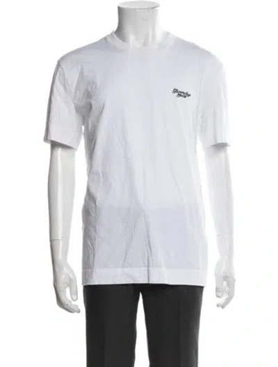 Pre-owned Givenchy Graphic Print Crew Neck T-shirt In White