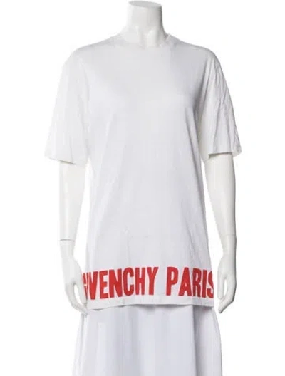Pre-owned Givenchy Graphic Print Crew Neck T-shirt In White