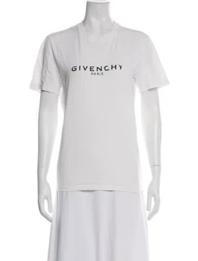 Pre-owned Givenchy Graphic Print Crew Neck T-shirt In White