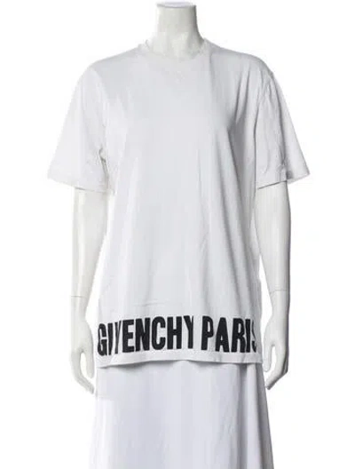 Pre-owned Givenchy Graphic Print Crew Neck T-shirt In White