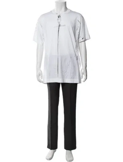 Pre-owned Givenchy Graphic Print Crew Neck T-shirt In White